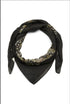 Bandana Print Square Cotton Scarf - Part Two - Black